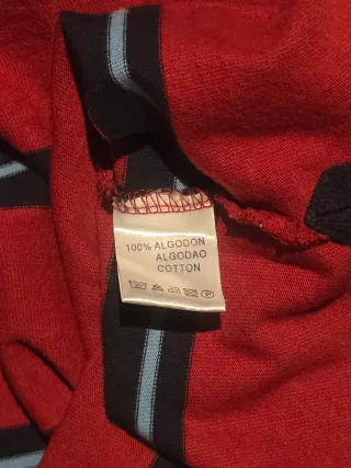 Polo manga larga Dustin rayas rojo Talla L nuevo