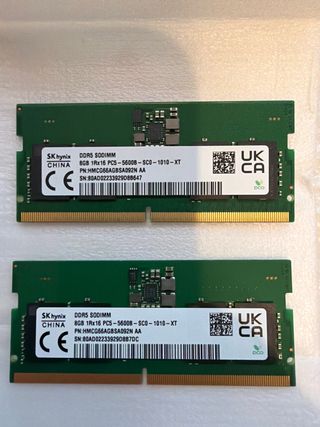 Kit de 16GB (2x8) DDR5 5600 SODIMM RAM MEMORIA