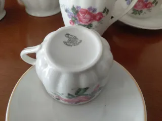 Juego de café de porcelana Santa Clara