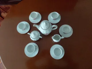 Juego de café de porcelana Santa Clara