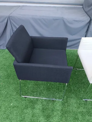 Sillas comedor/oficina tela y metal en buen estado