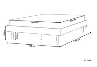 Cama Beliani 160x200 Madera Nueva