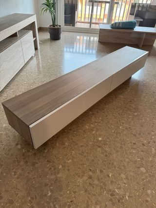 Mueble TV Blanco y Madera