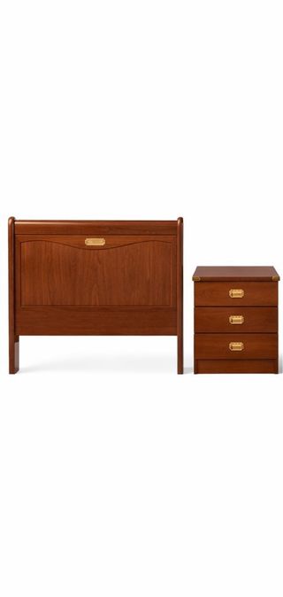 1 Cama Individual + Mesita Noche Madera