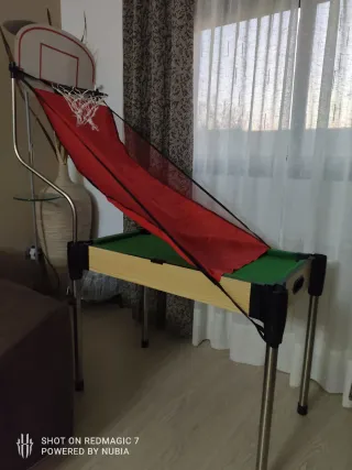 Mesa multijuegos:billar, ping pong, canasta, disco