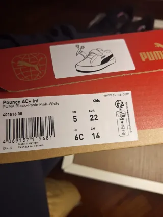 Sneakers Puma Bambina Nere Rosa Taglia 22