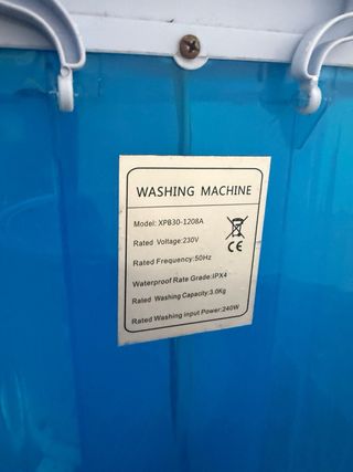 Lavadora portátil compacta 3 kg