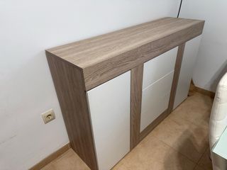 Aparador moderno madera y blanco