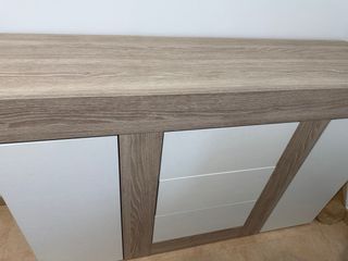 Aparador moderno madera y blanco