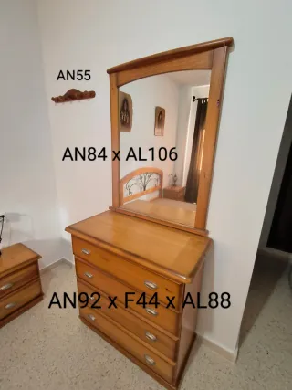 Dormitorio madera completo