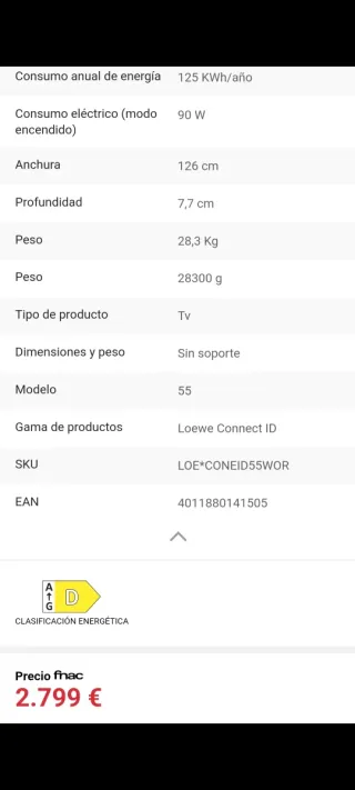 Televisor Loewe Connect ID 55 3D LED