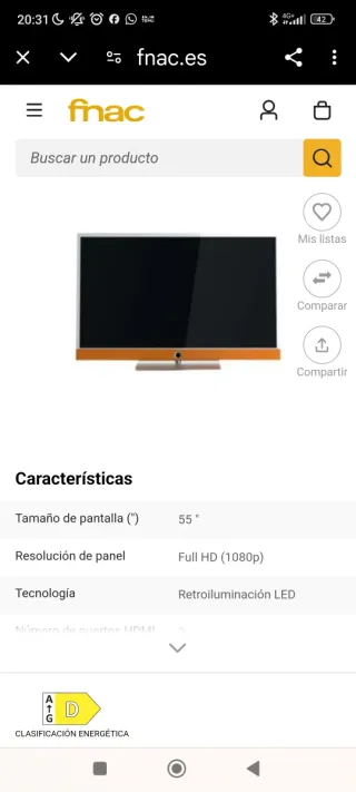 Televisor Loewe Connect ID 55 3D LED