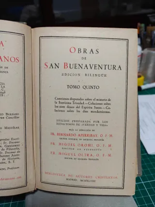 Obras de San Buenaventura Tomo V - Edición BAC