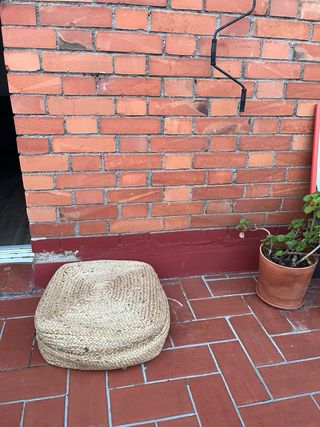 Dos Puf Mimbre Ikea Beige