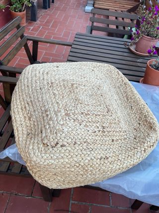 Dos Puf Mimbre Ikea Beige