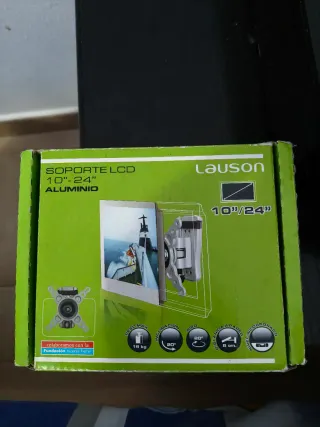 Soporte TV Gris con Accesorios de aluminio.