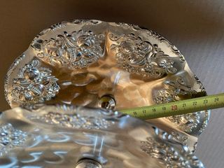 Alzata 3 piani vintage silver plated