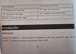 Móvil plagable con teclas grandes y botón SOS