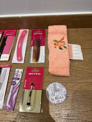Lote Accesorios Baño Naranja y Rosa