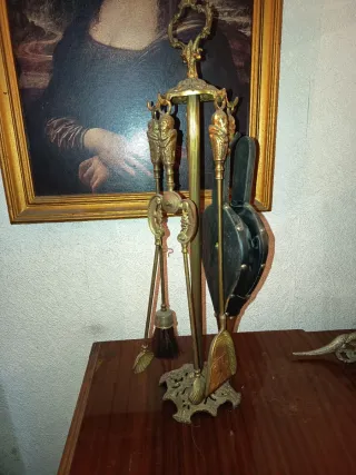 Set de chimenea bronce