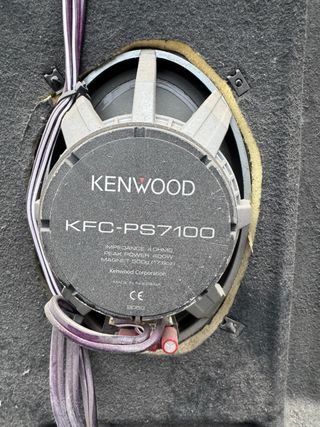 Bandeja trasera con altavoces coche