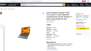 Lenovo Ideapad 3 15ITL6 Portátil 15.6 500/16gb