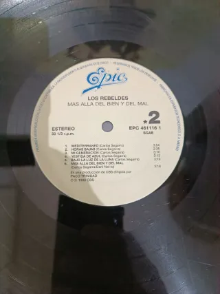 Vinilo Los Rebeldes - Mediterraneo para Sergi