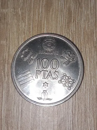 Moneda 100 Ptas España 82