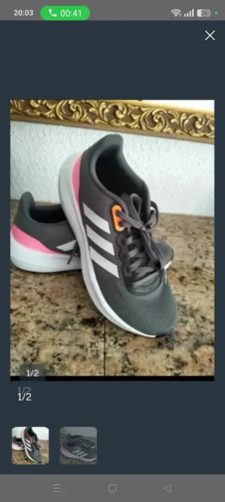 Deportivas Adidas Mujer Gris y Rosa