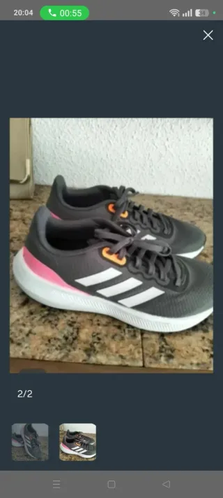 Deportivas Adidas Mujer Gris y Rosa