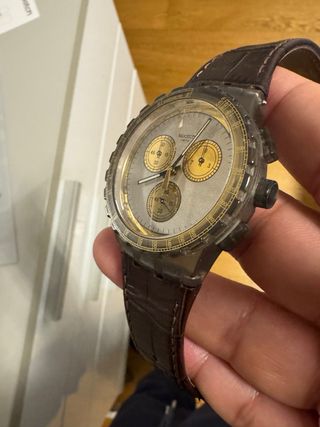 Swatch Cronografo Marrone/Oro