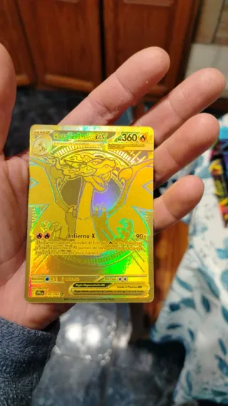 Mega Charizard X EX Carta Pokémon Dorada