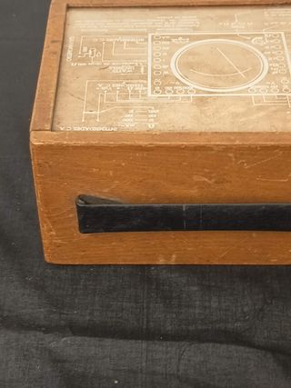 Multímetro antiguo JANZEK en caja de madera – test