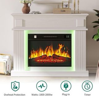 Chimenea Eléctrica Blanca