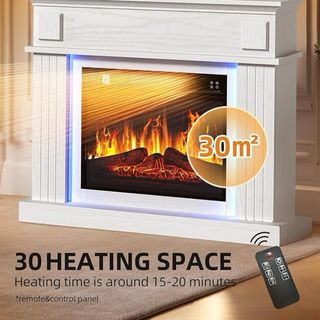 Chimenea Eléctrica Blanca