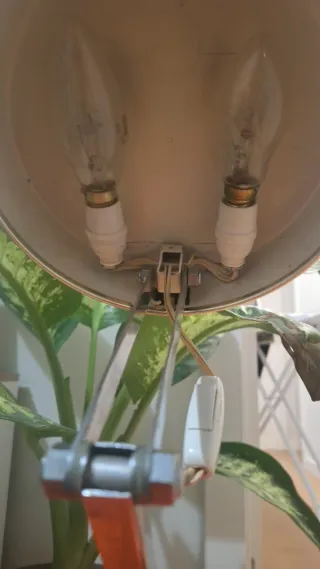 Lámpara vintage metal naranja