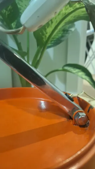 Lámpara vintage metal naranja