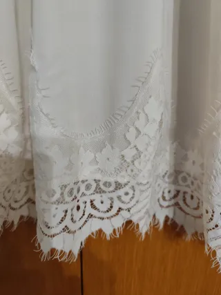 Blusa romántica encaje talla M