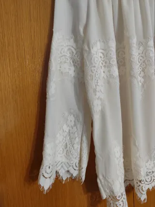 Blusa romántica encaje talla M