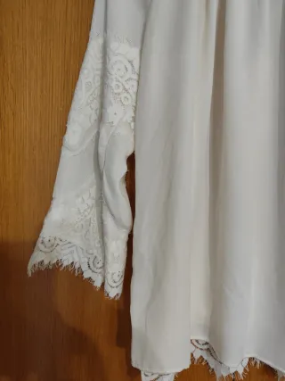 Blusa romántica encaje talla M