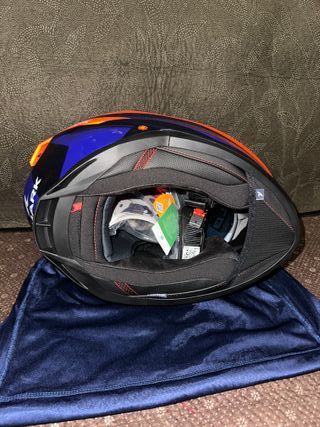 Casco Shark Moto Azul y Naranja talla L y talla M