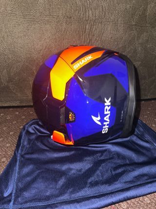 Casco Shark Moto Azul y Naranja talla L y talla M