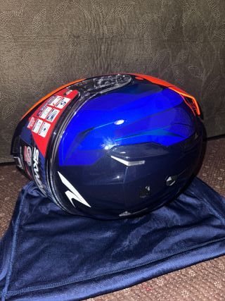 Casco Shark Moto Azul y Naranja talla L y talla M