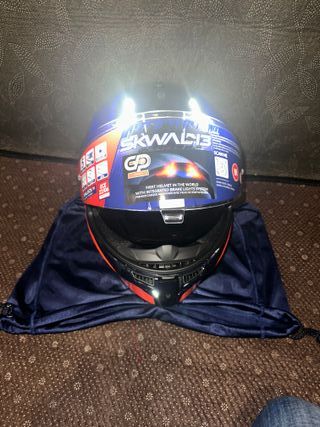 Casco Shark Moto Azul y Naranja talla L y talla M