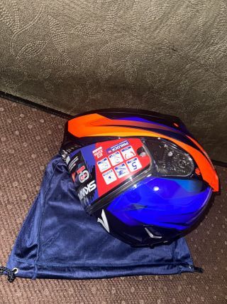 Casco Shark Moto Azul y Naranja talla L y talla M