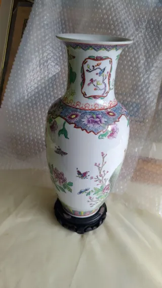 Grande Vaso Porcellana Giapponese Dipinto a Mano