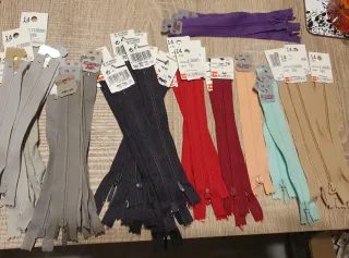 Cremalleras de 10, 12, 14 y 16 cm