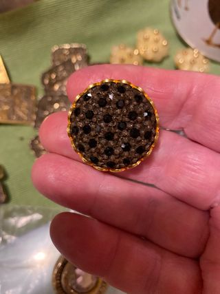 Bottoni gioiello metallo oro e neri