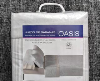 Sábanas de franela cama 150 gris (A ESTRENAR)
