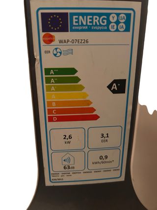 Aire Acondicionado Portátil Equation sin uso
